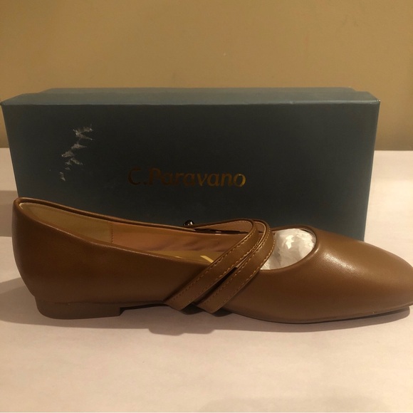 C.Paravano Women's Size 9 EU 39.5 Mary Jane Flats | Square Toe Ballet Flats - Picture 8 of 16
